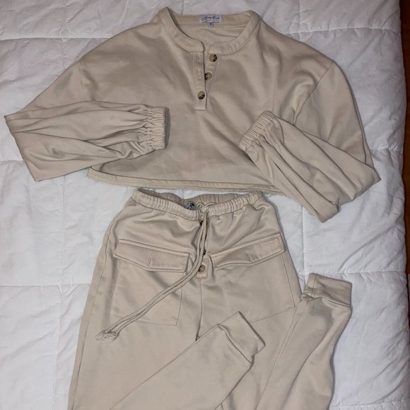 Sabo Skirt Oriana Lounge Set || Cream - Picture 2 of 15